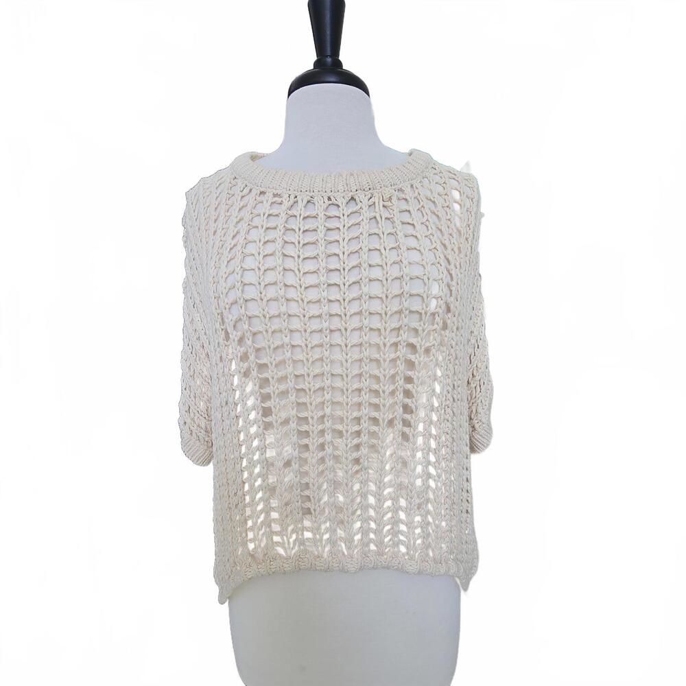 Chic Crochet Open Knit Sweater